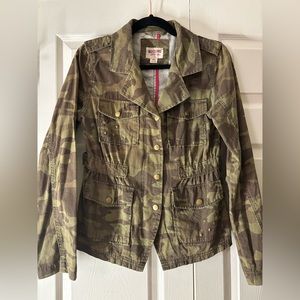 Camo jacket camouflage and brass studs